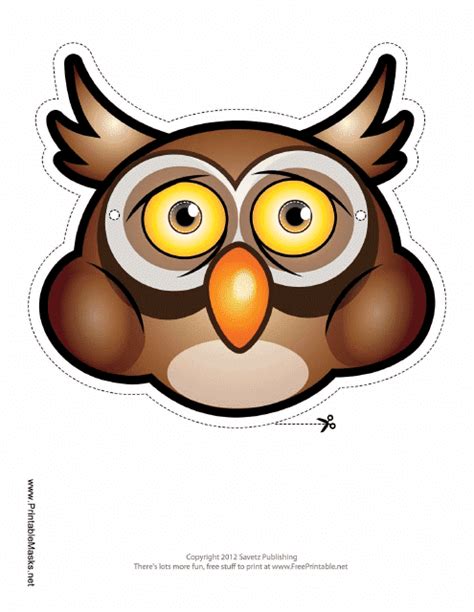 Owl Mask Template Brown Download Printable Pdf Templateroller