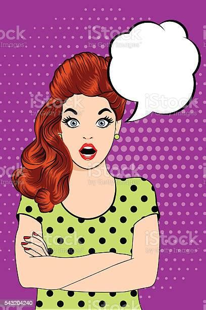 Pop Art Surprised Woman Face Stock Illustration Download Image Now Adult Advertisement Awe