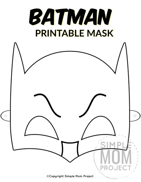 Free Printable Superhero Face Masks For Kids Simple Mom Project In