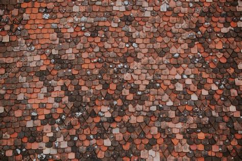 Colorful Pattern Of Tiles On The Roof Medieval Castle Roof Tiles