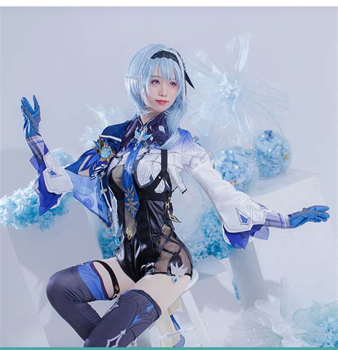 Genshin Impact Eula Cosplay Costume Eula Dress Wig And Shoes Etsy