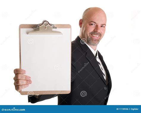 Businessman Holding Clipboard Stock Photo Image Of Executives