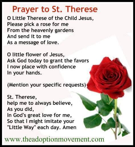 Prayer To The Beautiful Little Flower Extremely Efficacious Prayers