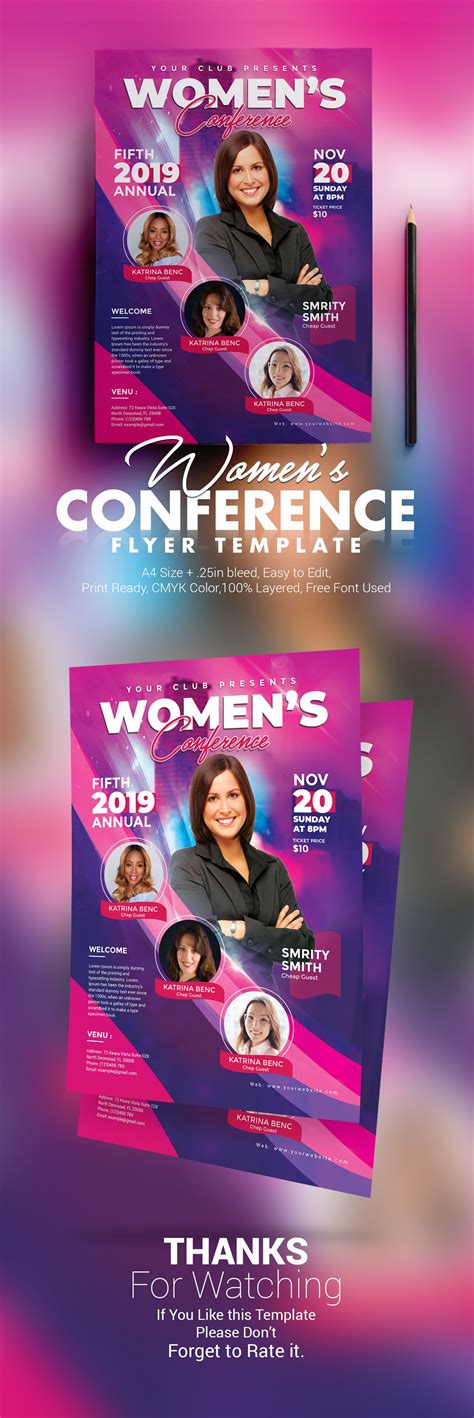 Women Conference Flyer | Womens conference, Conference 