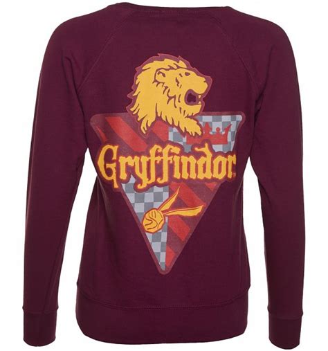 Womens Maroon Harry Potter Gryffindor Crest Sweater