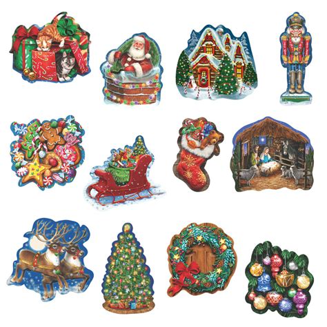 Christmas Celebration 750 Piece Shaped Jigsaw Puzzle Bits And Pieces