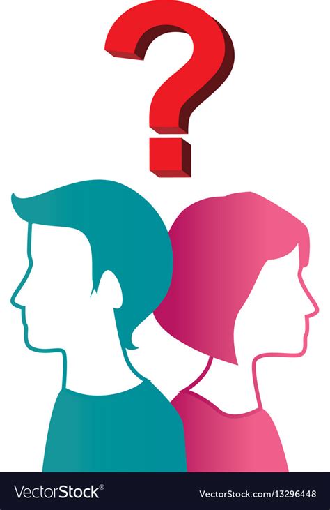 Person Silhouette With Question Mark Royalty Free Vector