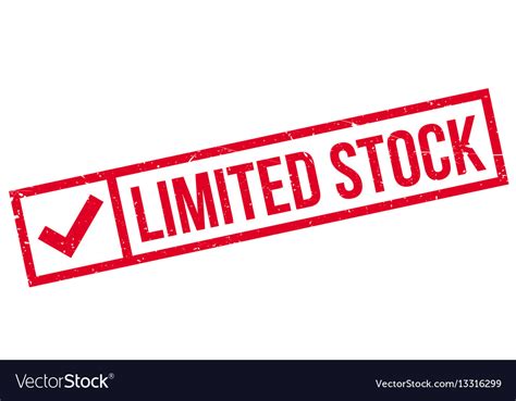 Limited Stock Rubber Stamp Royalty Free Vector Image