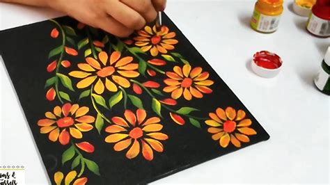 Black Canvas Painting Ideas Beginner Easy Paintings With Black