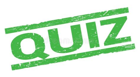 Quiz Text On Green Rectangle Stamp Sign Stock Illustration