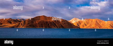 Pangong Lake Worlds Highest Saltwater Lake Dyed In Blue Stand In Stark