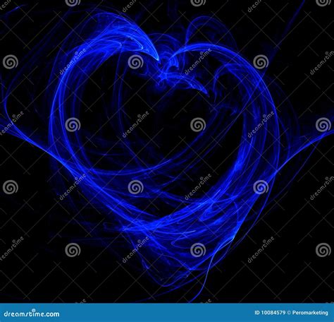Abstract Blue Flame Heart Royalty Free Stock Images Image 10084579