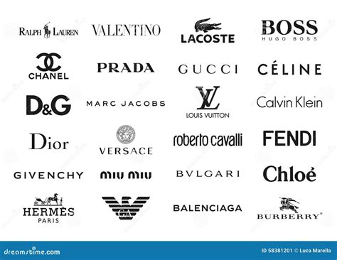 Fashion Brands Logos Editorial Photo Image 58381201