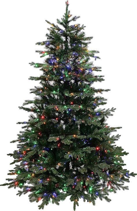 7 Foot European Balsam Fir Artificial Christmas Tree Pre Lit With Dual