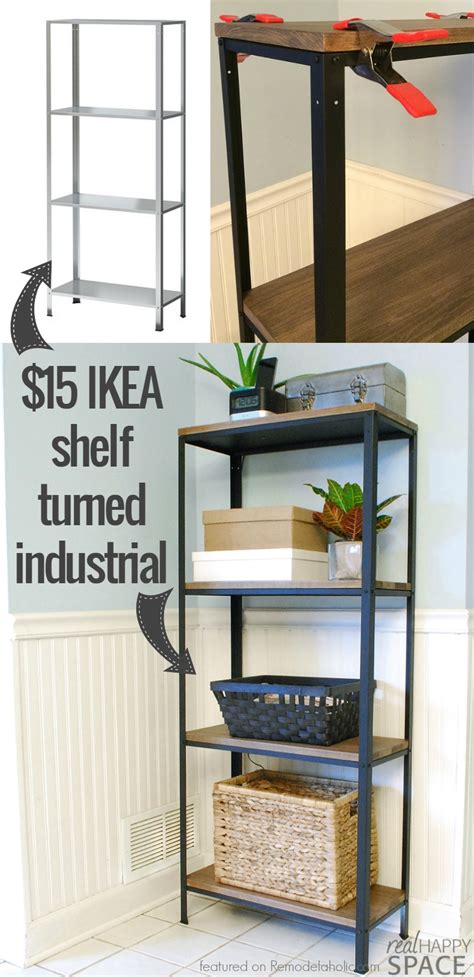 Check spelling or type a new query. Wood and Metal IKEA Hack Industrial Shelf | Remodelaholic ...