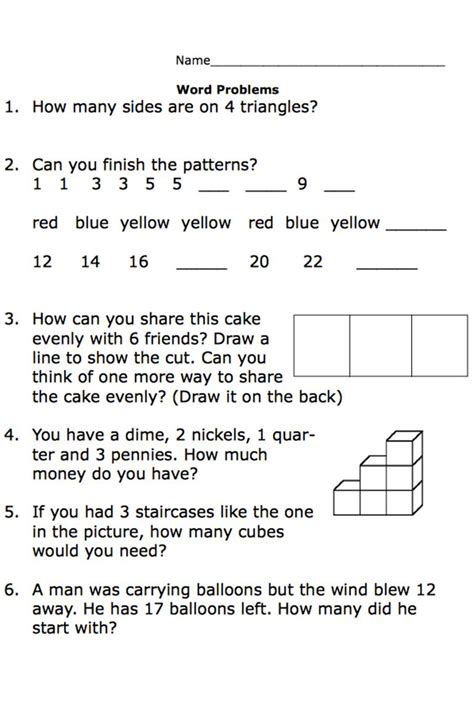 Printable Second Grade Math Word Problem Worksheets
