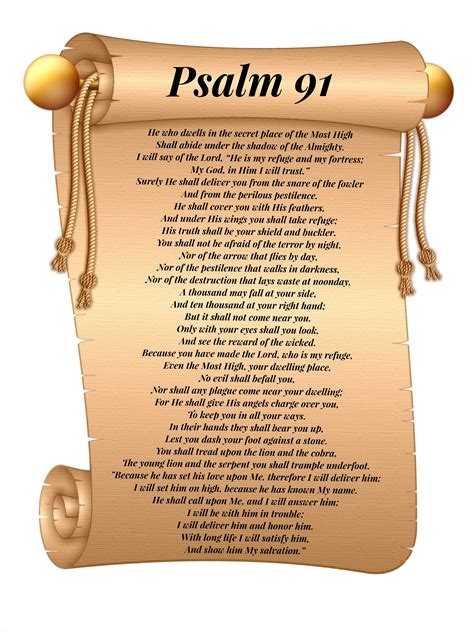 Psalm 91 Poster A4 Bible Poster Psalm 91 Etsy Australia
