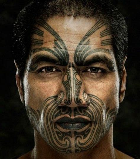 Maori Warrior New Zealand Facial Tattoos Maori People