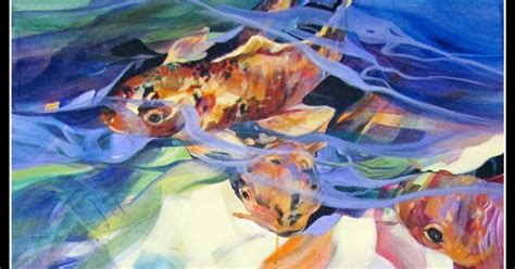 Daily Painters Abstract Gallery Ethereal Koi Acrylic On Gallery