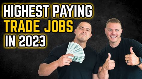6 Highest Paying Trade Jobs 2023 Best High Paying Trade Jobs Youtube