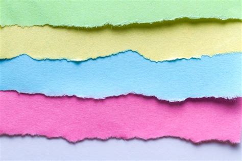 Premium Photo Collection Of Torn Colored Paper