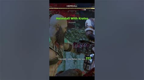 Heimdall With Atreus 🤣 Vs Heimdall With Kratos 😈 Kratos Godofwar