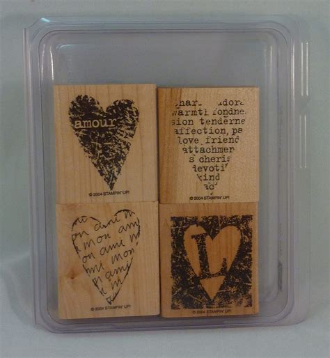 Amazon Com Stampin Up MON AMI Set Of Decorative Rubber Stamps Retired Arts Crafts Sewing