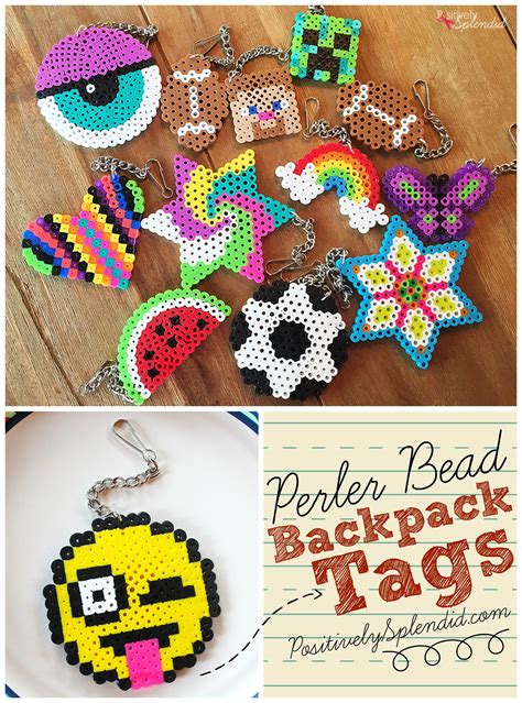 Perler Bead Backpack Tags Such A Great Craft For Kids