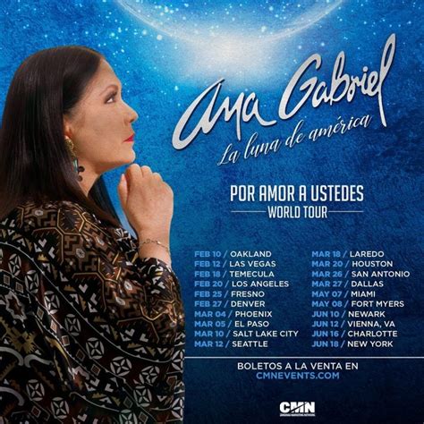 Conciertos En Miami 2022 Ana Gabriel Presenta “por Amor A Ustedes