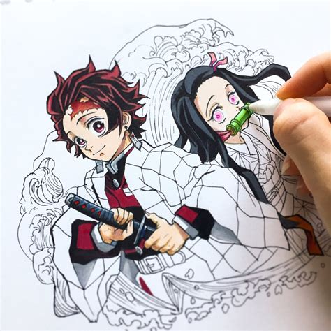 Images Of Tanjirou Demon Slayer Easy Drawing