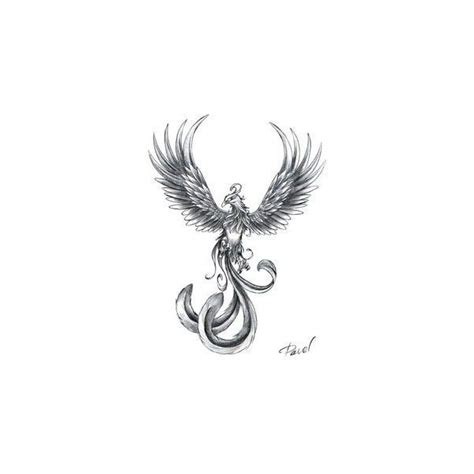 Small Phoenix Tattoos Liked On Polyvore Featuring
