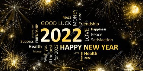 New years card Happy new year 2022 and wishes — Stock Photo © JNaether ...