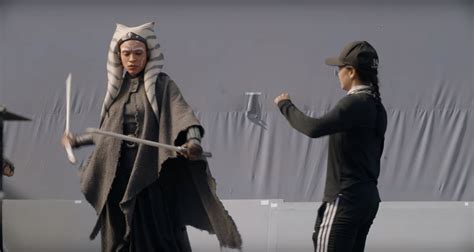 new ahsoka behind the scenes footage revealed natasha liu bordizzo teases complex sabine