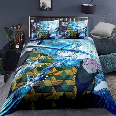 3d Printed Demon Slayer Kimetsu No Yaiba Bedding Set Tomioka Giyuu 2