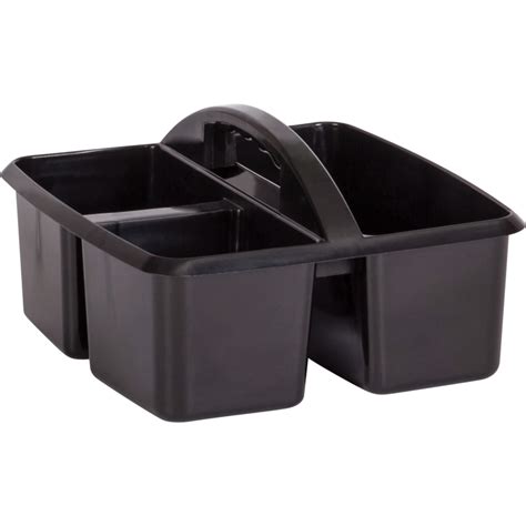 Black Plastic Storage Caddies 6 Pack Tcr32249 Teacher Created Resources