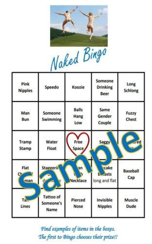 Naked Bingo Cards Nude Recreation Game Set Of Ebay