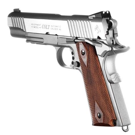 Pistola Softair Colt 1911 Co2 Full Metal Blow Back Silver Cybergun 180530