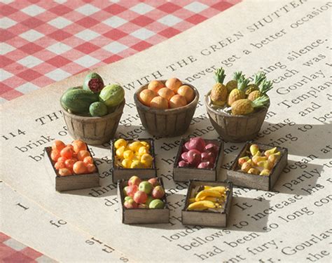 Art And Collectibles Dollhouse Miniatures Miniature Pomegranates Miniature Fruit One Inch Scale