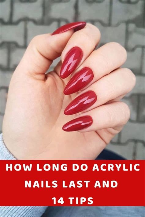 How Long Do Acrylic Nails Last And 14 Tips Red Nails Red Nail