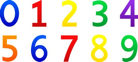 Colorful Numbers Clipart Best