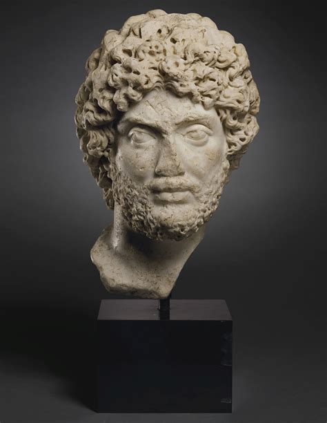 A Roman Marble Portrait Head Of A Man Late Antonine To Early Severan