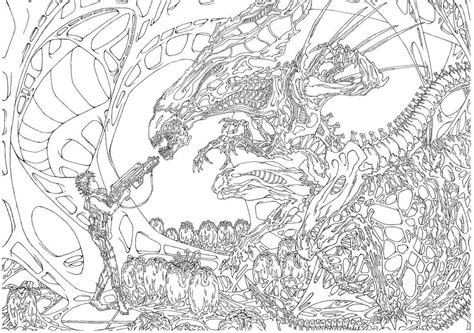 Aliens | Aliens versus predator, Coloring pages, Comic book writers