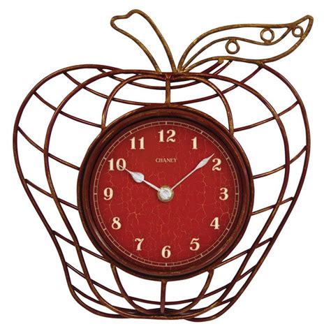 Red Apple Wall Clock Apple Kitchen Decor Apple Decorations Rustic