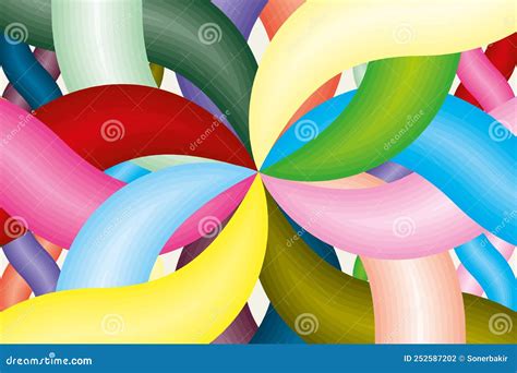 Vector Illustration Drawing Of Spectral Multicolored Shapes Abstract