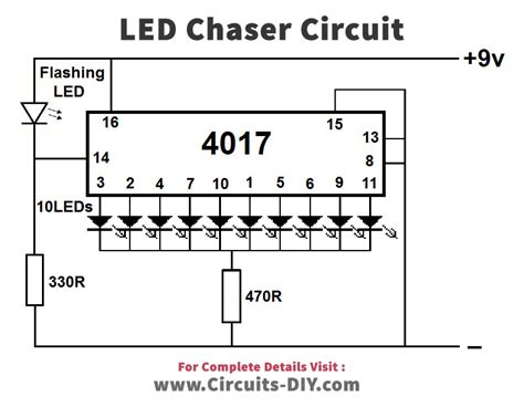 Led Chaser Using Cd4017 Ic