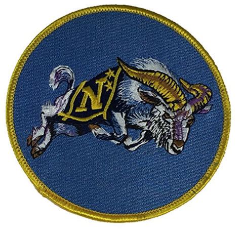 Us Navy Naval Academy Bill The Goat Mascot Round Patch Vivid Colors