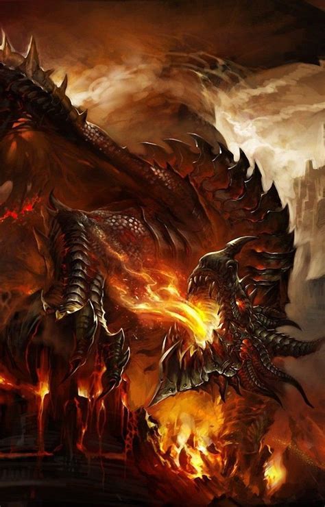 Wow Deathwing Fire Dragon Dragon Artwork Dragon Warrior