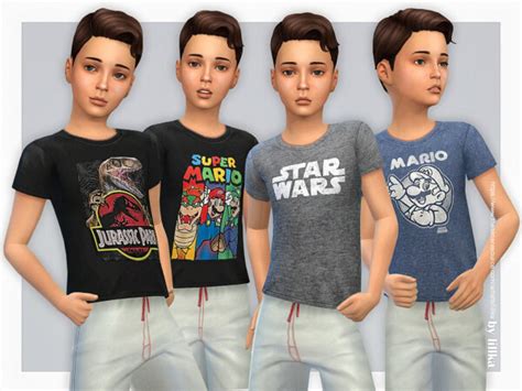 The Sims Resource T Shirt Collection For Boys P18 By Lillka • Sims 4