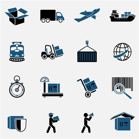 Logistic Icons Set 429449 Vector Art At Vecteezy