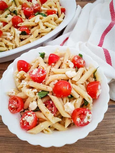 The Easiest Tomato Feta Pasta Salad Recipe